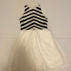Black and white, formal children’s dress.